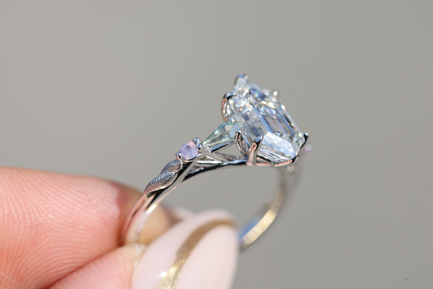 Ready to ship Size 7 platinum Artemis five stone