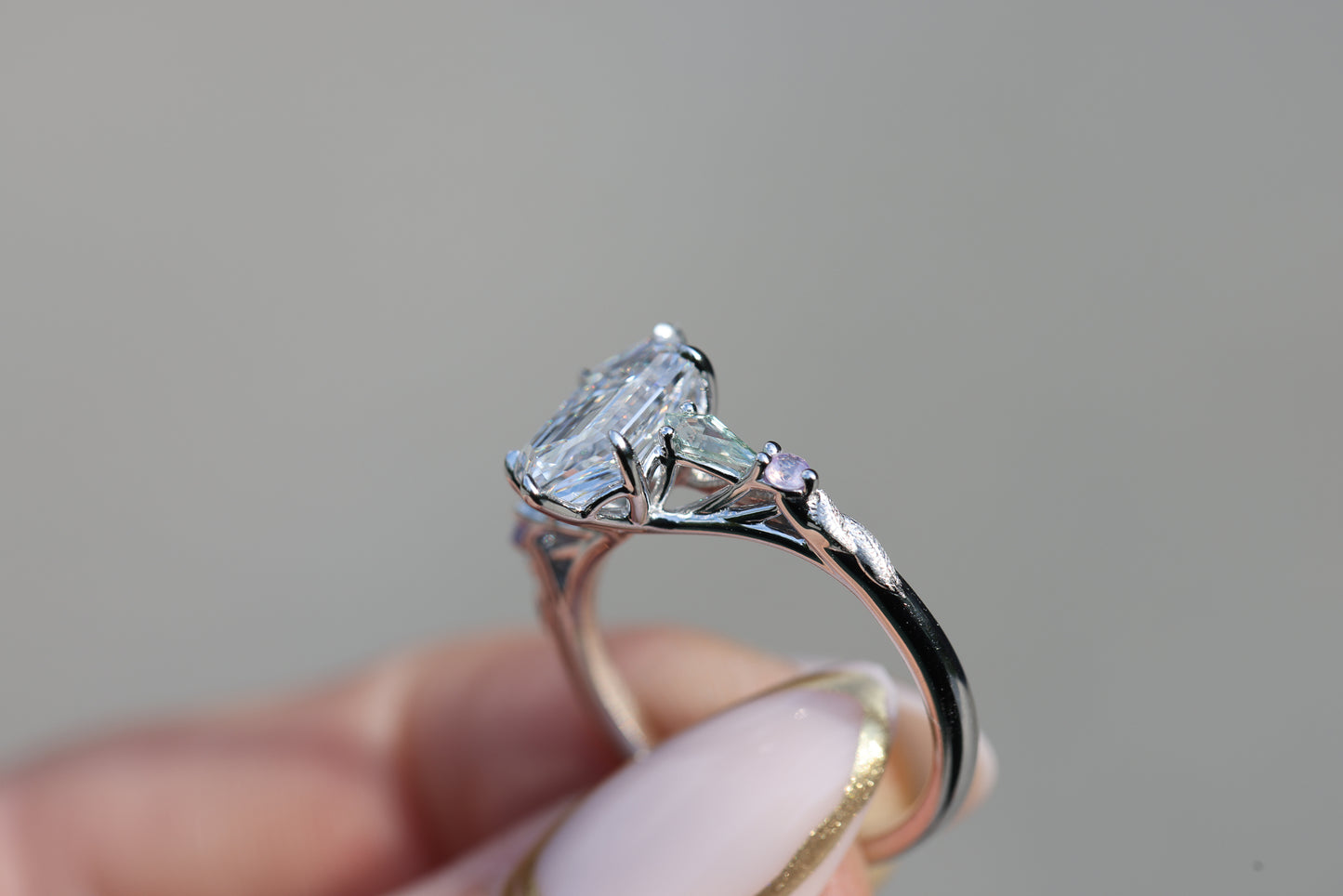 Ready to ship Size 7 platinum Artemis five stone