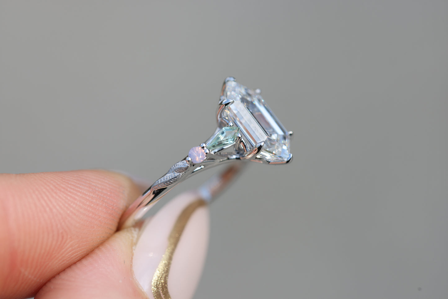 Ready to ship Size 7 platinum Artemis five stone