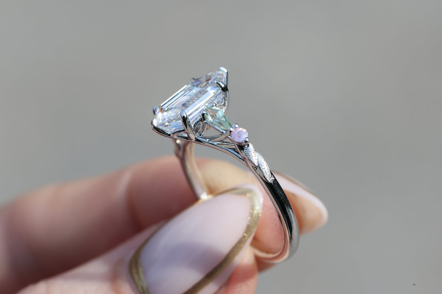 Ready to ship Size 7 platinum Artemis five stone