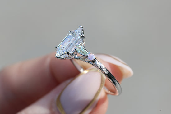 Ready to ship Size 7 platinum Artemis five stone