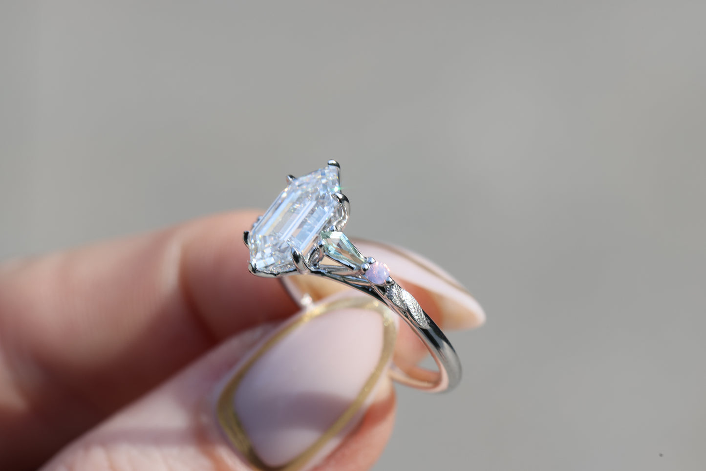 Ready to ship Size 7 platinum Artemis five stone