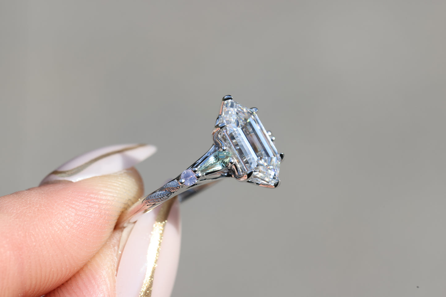 Ready to ship Size 7 platinum Artemis five stone