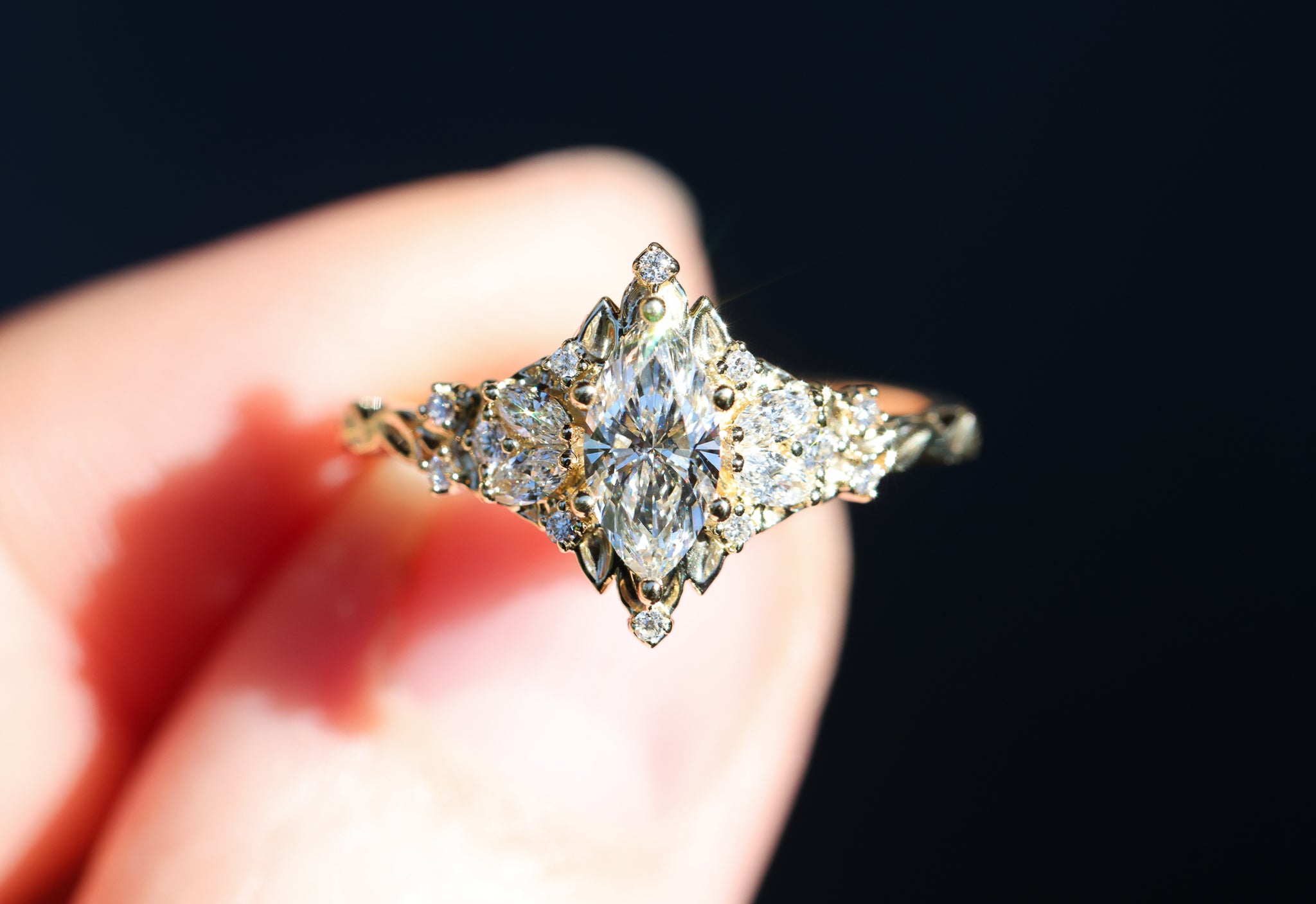 Briar Rose Starlight with round end stone (setting only) – Oore