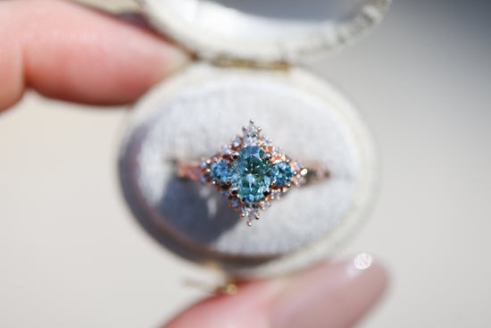 Enchanted Briar With Oval Teal Moissanite