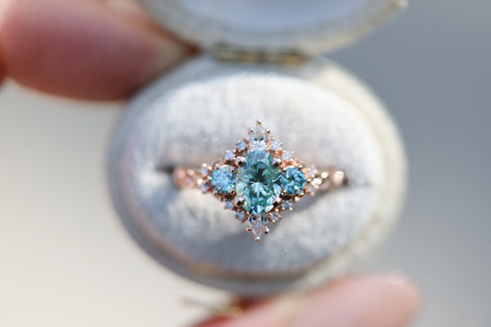 Enchanted Briar With Oval Teal Moissanite