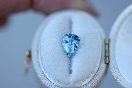 1.93ct pear blue sapphire