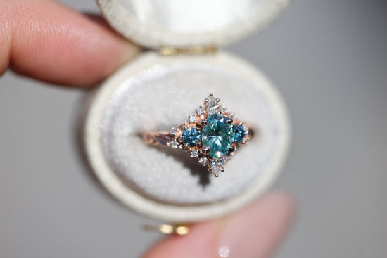 Enchanted Briar With Oval Teal Moissanite