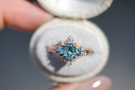 Enchanted Briar With Oval Teal Moissanite