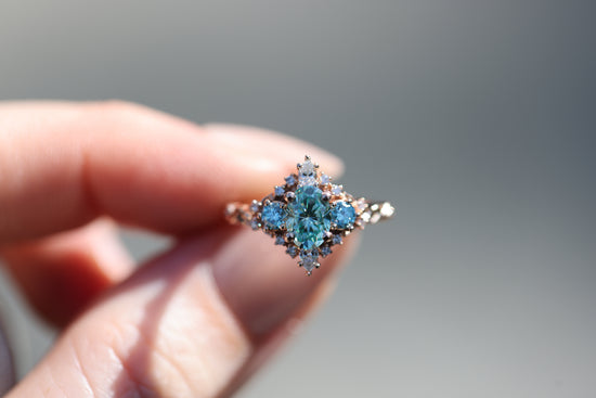 Enchanted Briar With Oval Teal Moissanite