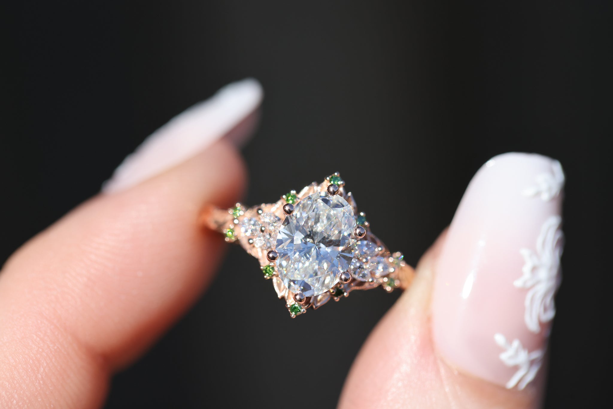 Briar Rose Starlight with 1.65ct oval lab diamond – Oore Jewelry