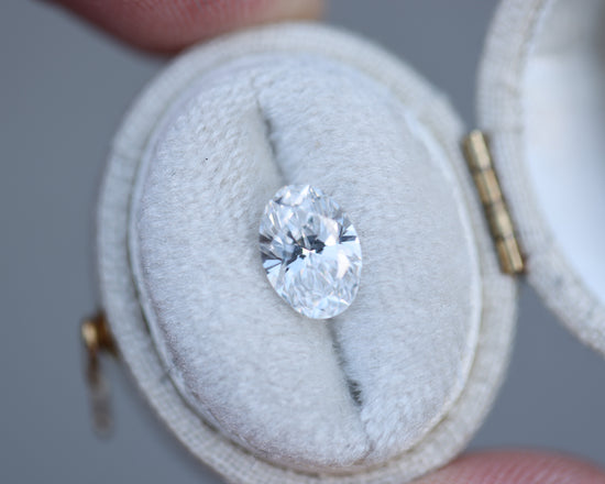 1.6ct oval lab diamond, D/VS1