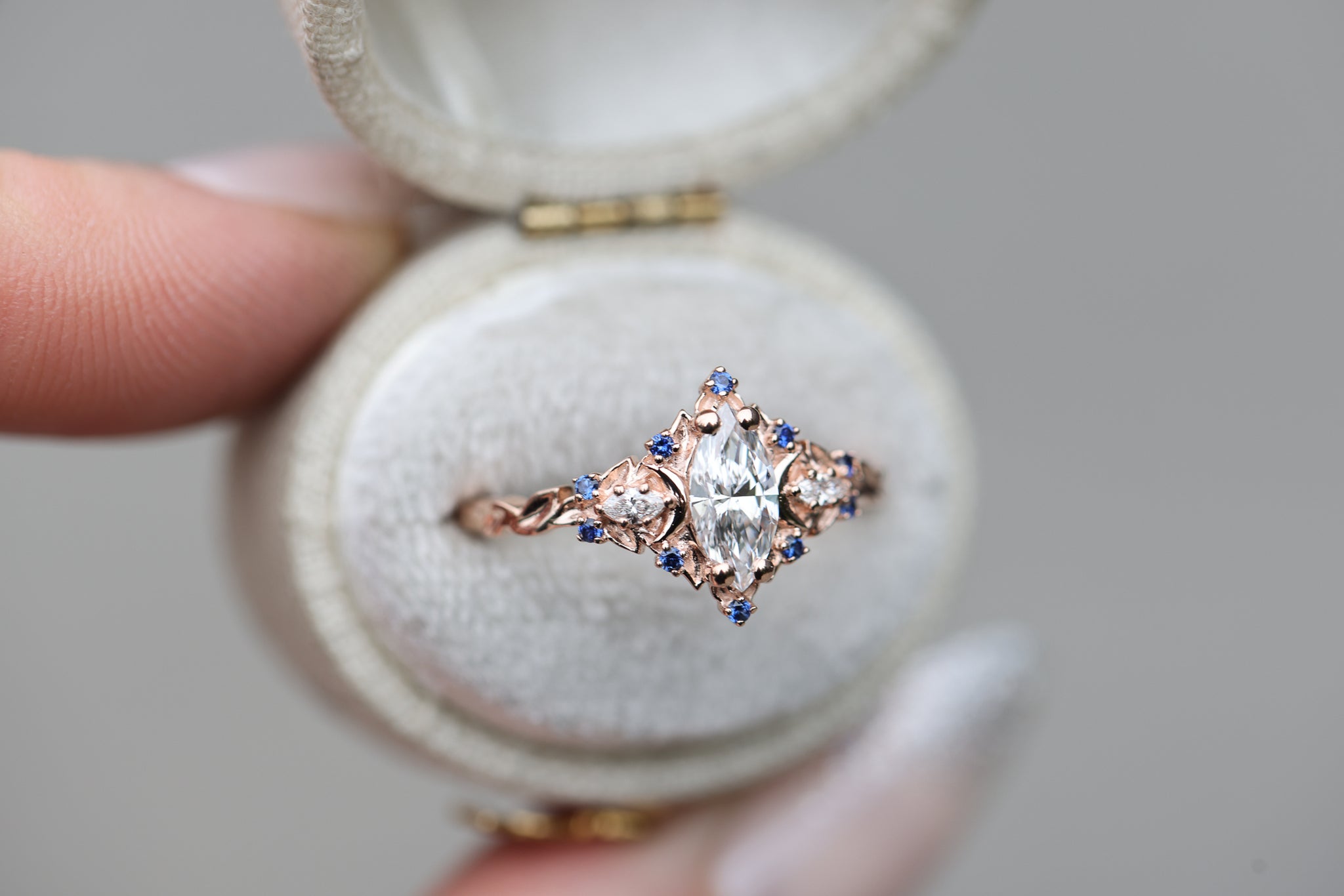 Briar Moon Three Stone with Lab Diamond – Oore Jewelry
