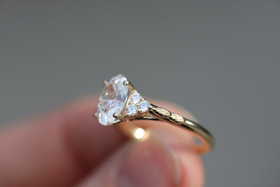 Seraphina setting with 1.6ct Oval Lab Diamond