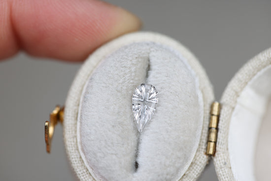 .84ct pear white sapphire - Starbrite cut by John Dyer