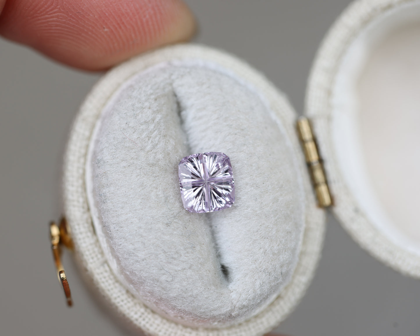 .89ct cushion light pink with hint of lilac/lavender sapphire - Starbrite cut by John Dyer