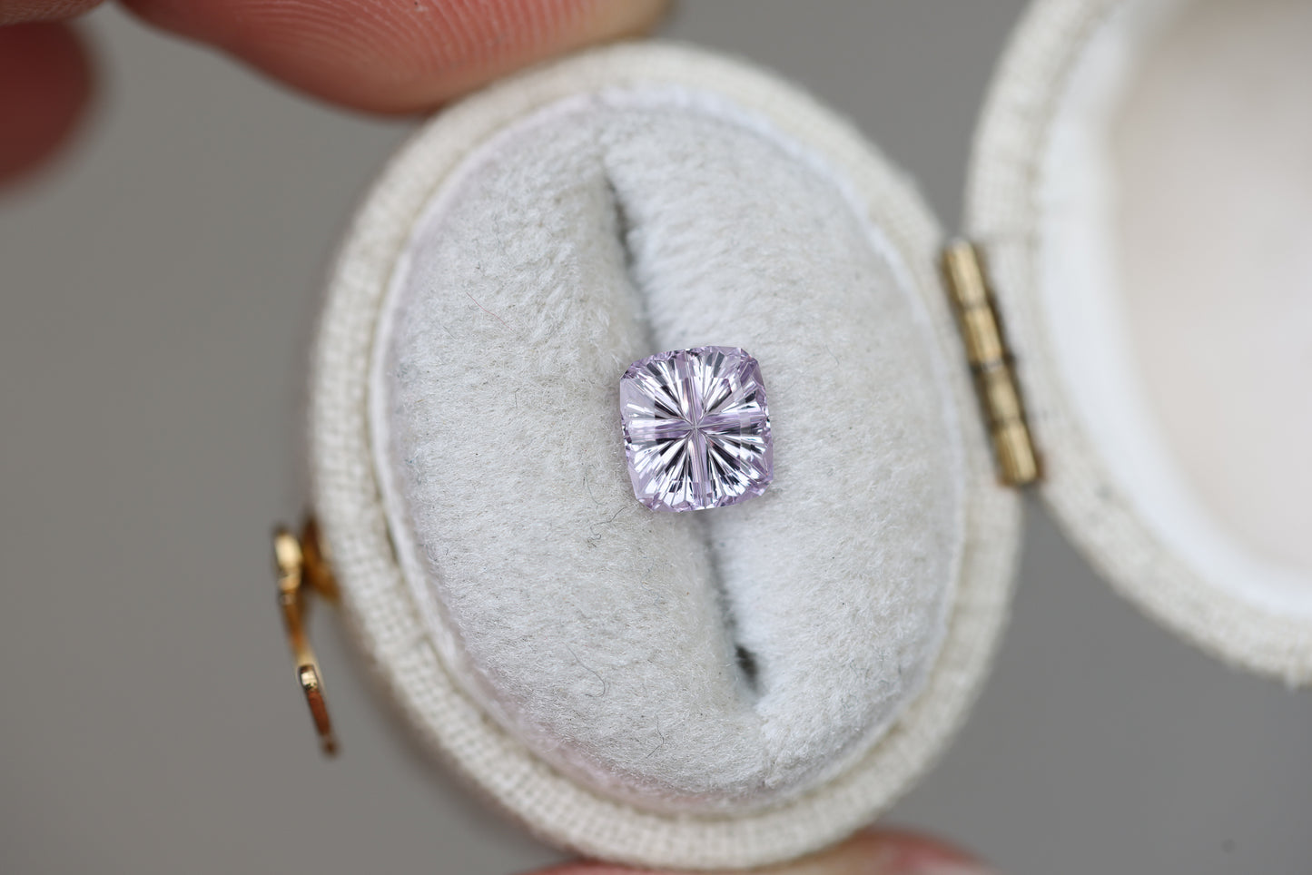 .89ct cushion light pink with hint of lilac/lavender sapphire - Starbrite cut by John Dyer