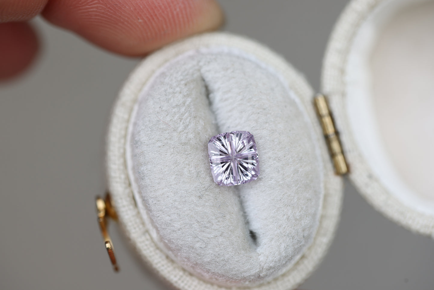 .89ct cushion light pink with hint of lilac/lavender sapphire - Starbrite cut by John Dyer