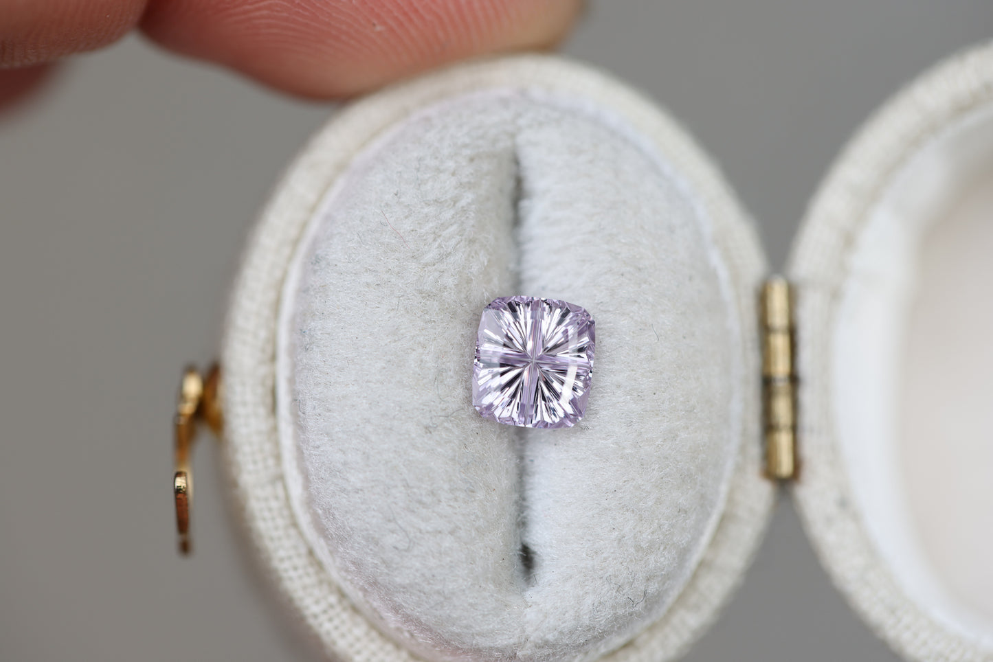 .89ct cushion light pink with hint of lilac/lavender sapphire - Starbrite cut by John Dyer