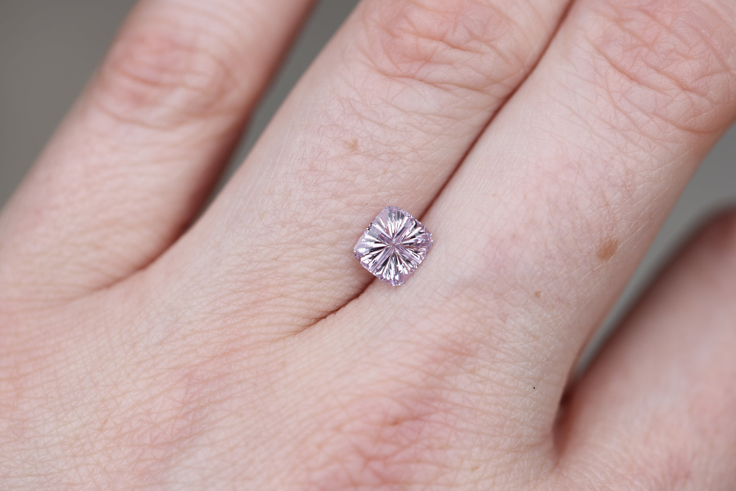 .89ct cushion light pink with hint of lilac/lavender sapphire - Starbrite cut by John Dyer