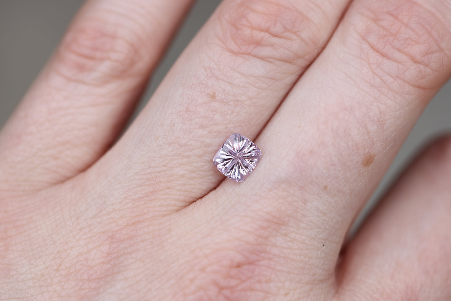 .89ct cushion light pink with hint of lilac/lavender sapphire - Starbrite cut by John Dyer