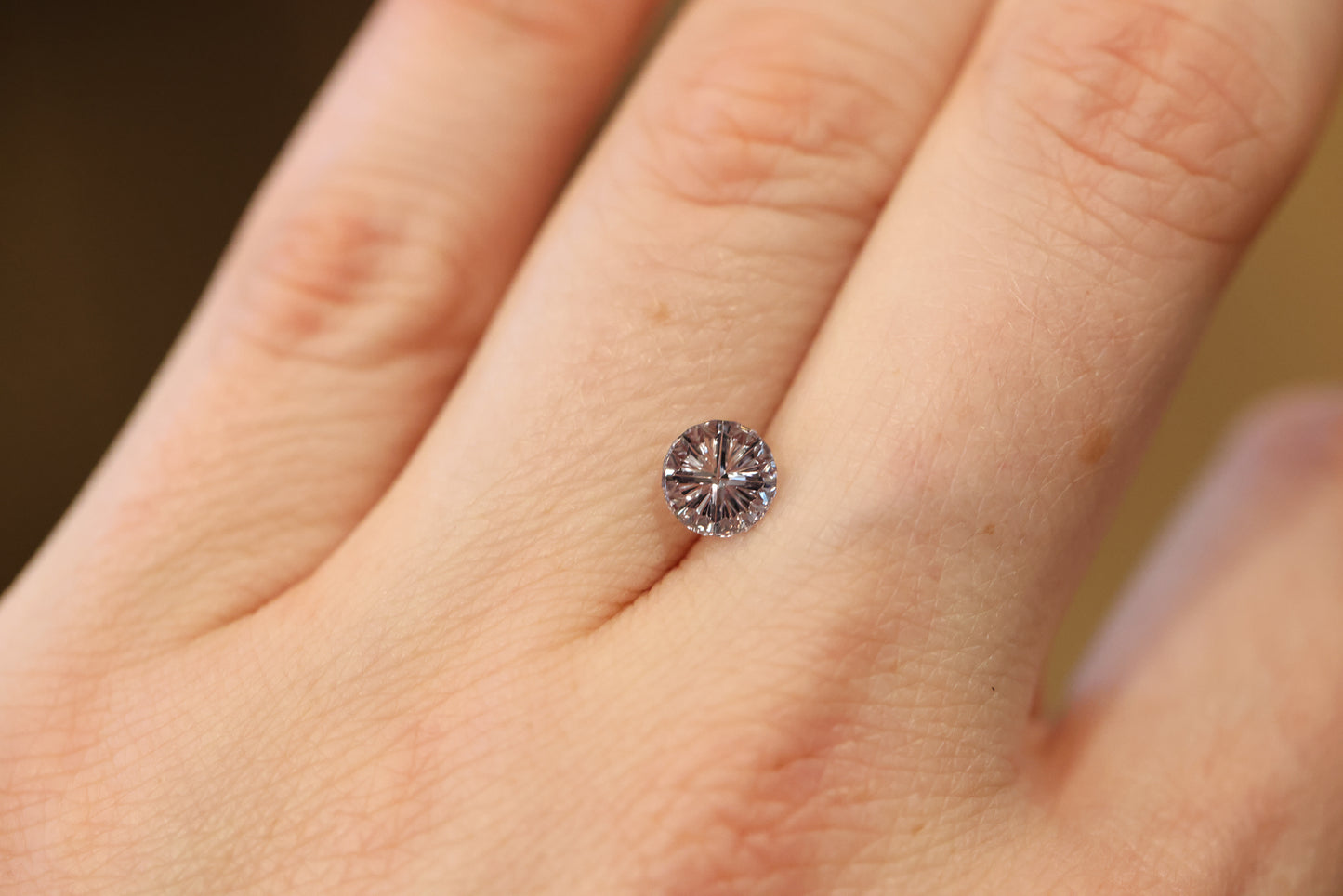 .89ct round color change, blue grey to purple sapphire - Starbrite cut by John Dyer