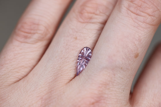 .95ct pear purple sapphire - Starbrite cut by John Dyer