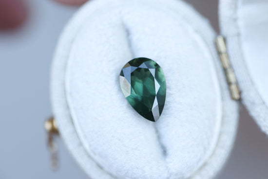 ON HOLD 1.96ct pear green sapphire