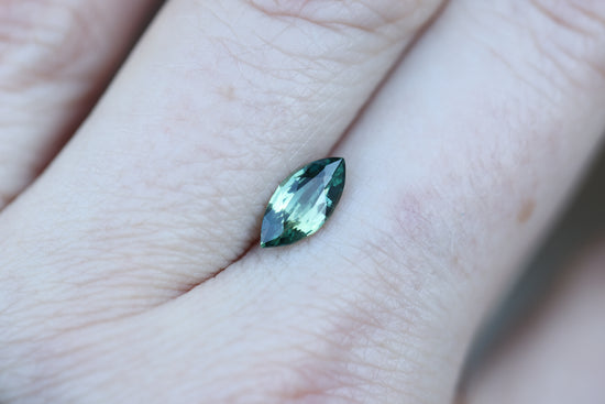 1.1ct marquise green sapphire