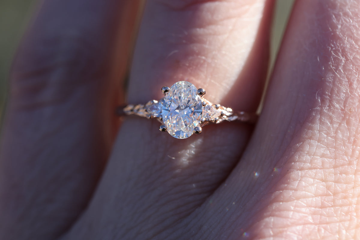 Aspen with .7ct oval lab diamond – Oore Jewelry
