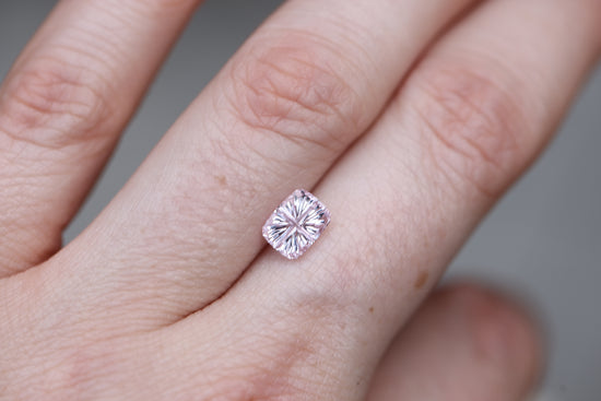 1.15ct cushion cut light pink sapphire - Starbrite cut by John Dyer