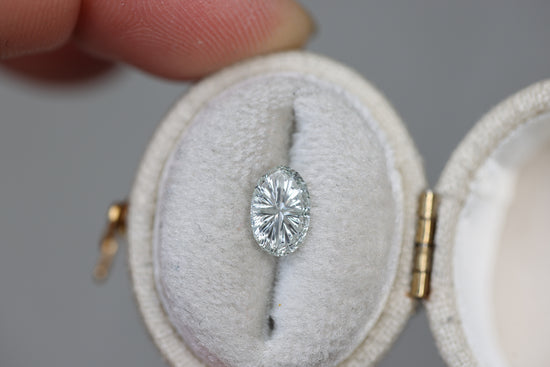 1.19ct oval white sapphire - Starbrite cut by John Dyer