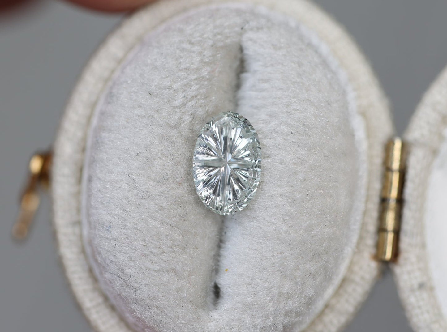 1.19ct oval white sapphire - Starbrite cut by John Dyer