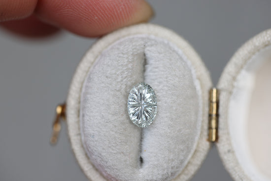 1.19ct oval white sapphire - Starbrite cut by John Dyer