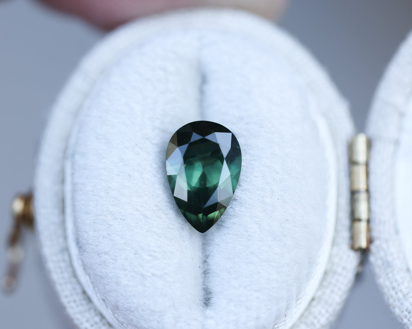 2.01ct pear green sapphire