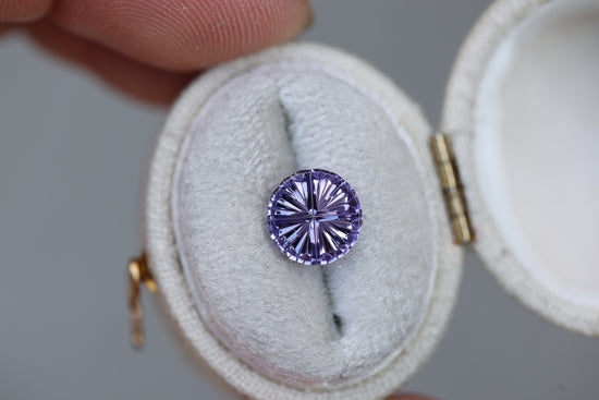 1.68ct round purple sapphire - Starbrite cut by John Dyer