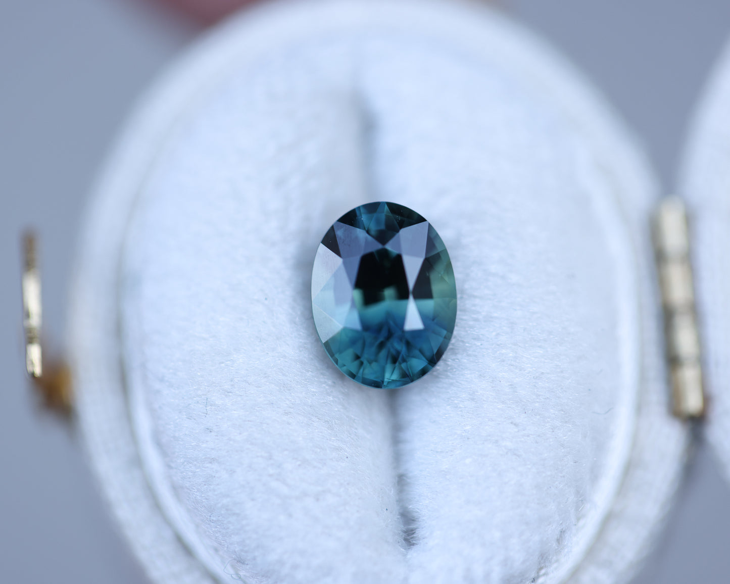 2.09ct oval blue green sapphire