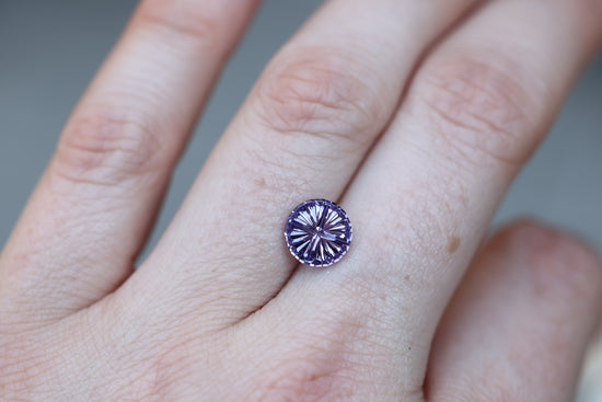 1.68ct round purple sapphire - Starbrite cut by John Dyer