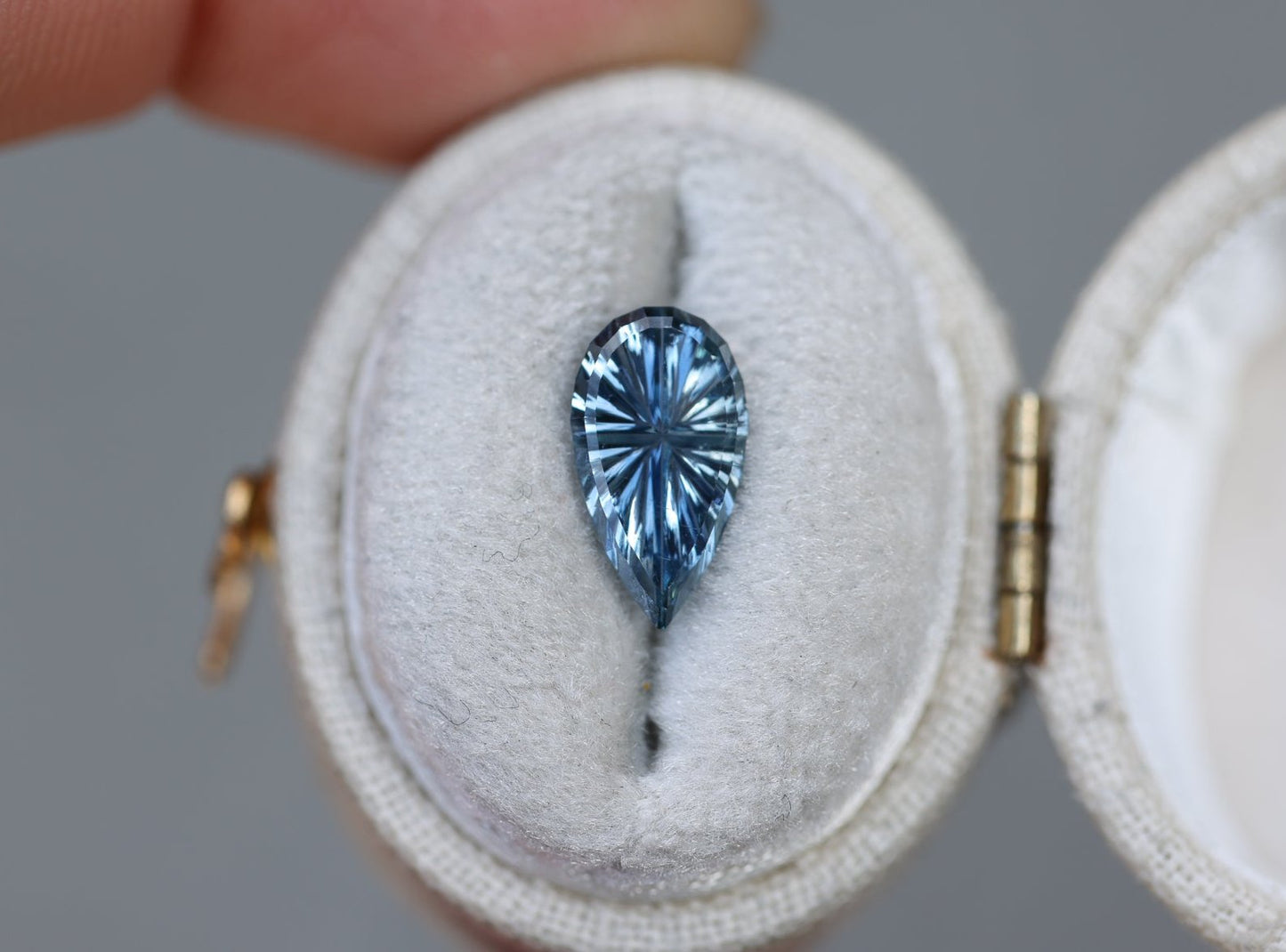 1.93ct pear blue sapphire - Starbrite cut by John Dyer