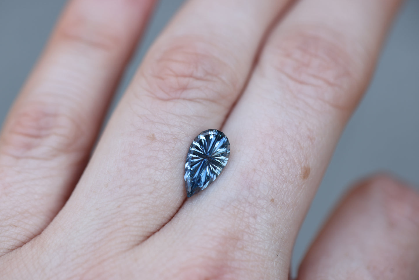 1.93ct pear blue sapphire - Starbrite cut by John Dyer