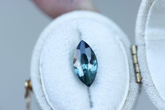 3.01ct marquise blue teal sapphire
