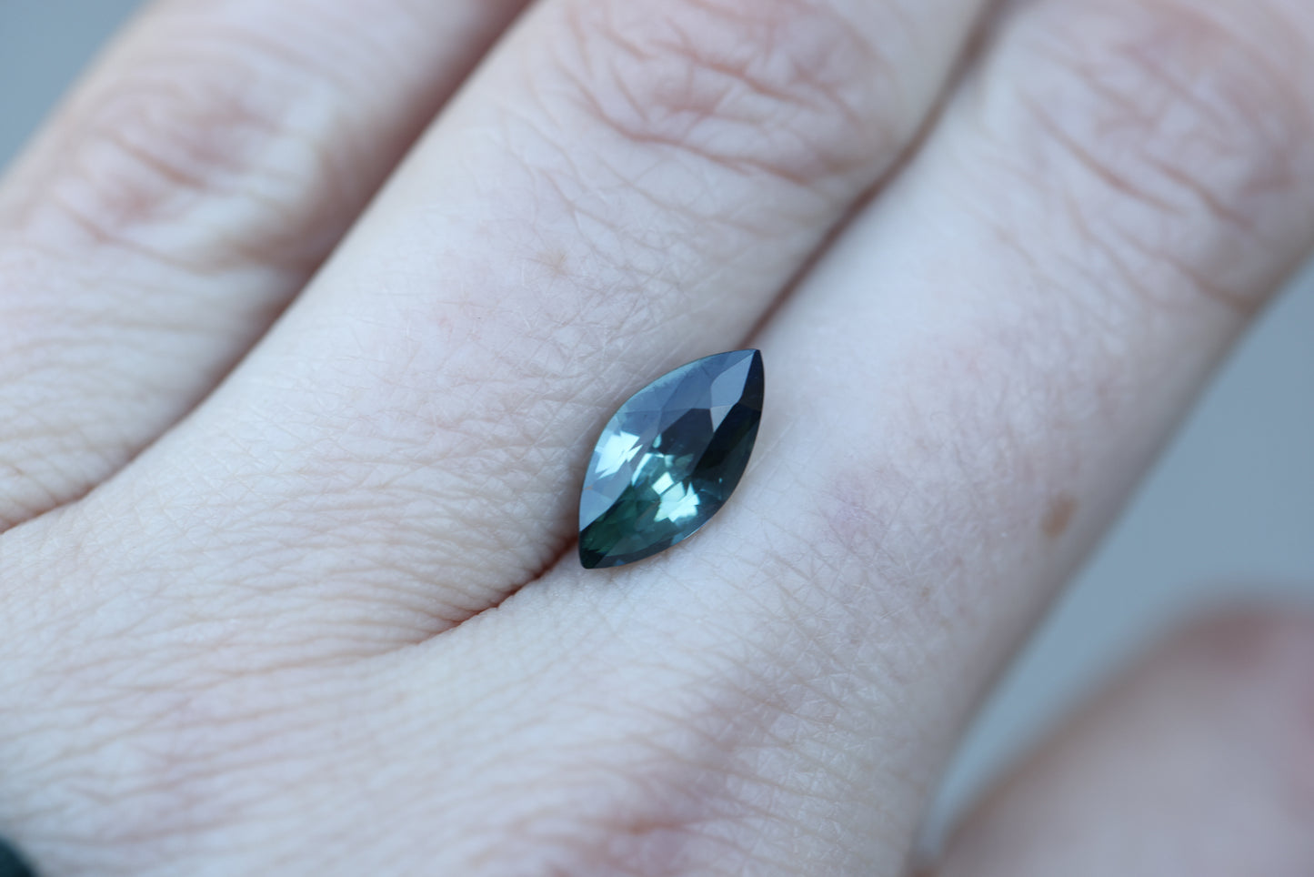 3.01ct marquise blue teal sapphire
