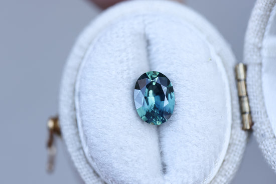 1.42ct oval blue teal sapphire