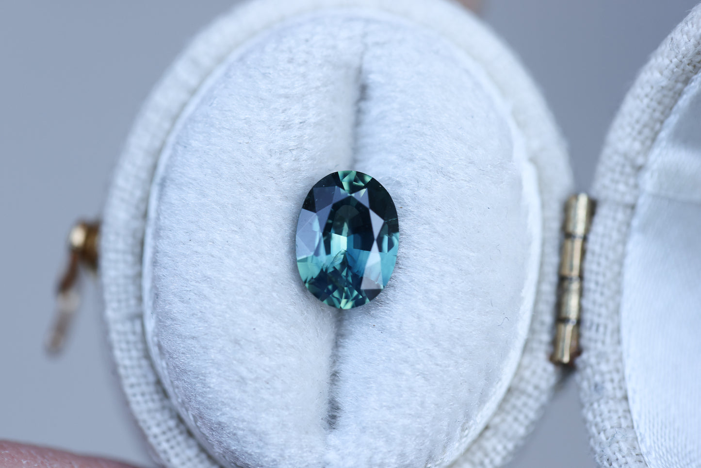 1.42ct oval blue teal sapphire