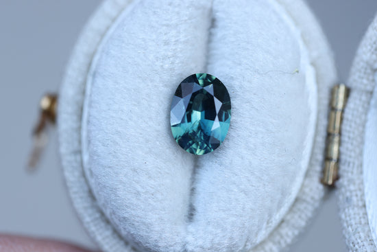 1.42ct oval blue teal sapphire