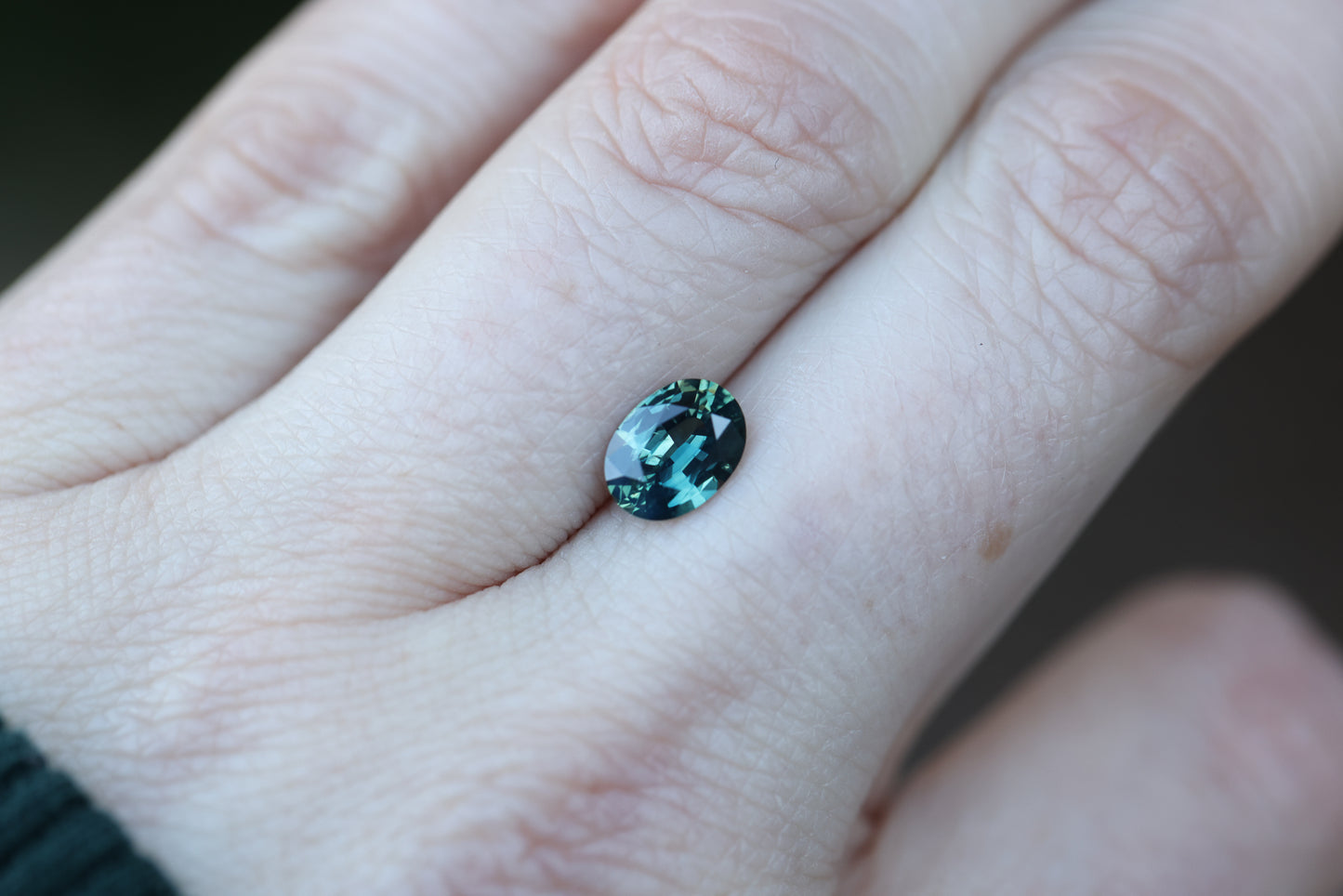 1.42ct oval blue teal sapphire