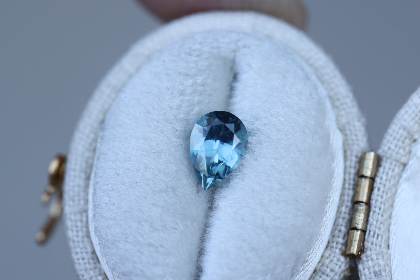 1.07ct pear blue sapphire