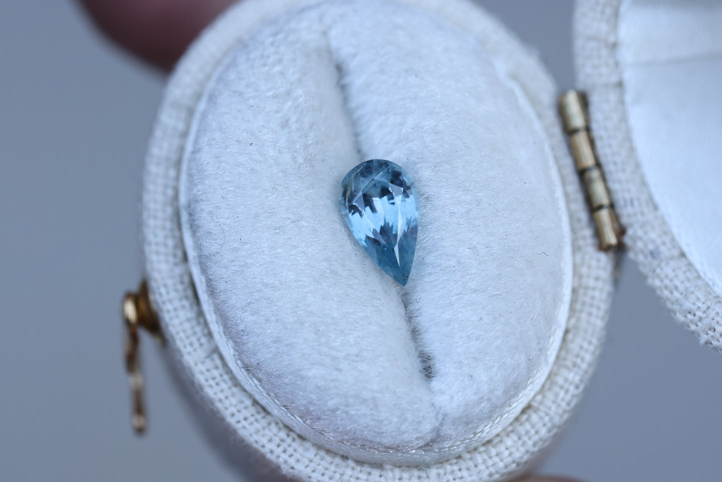 .83ct pear blue sapphire
