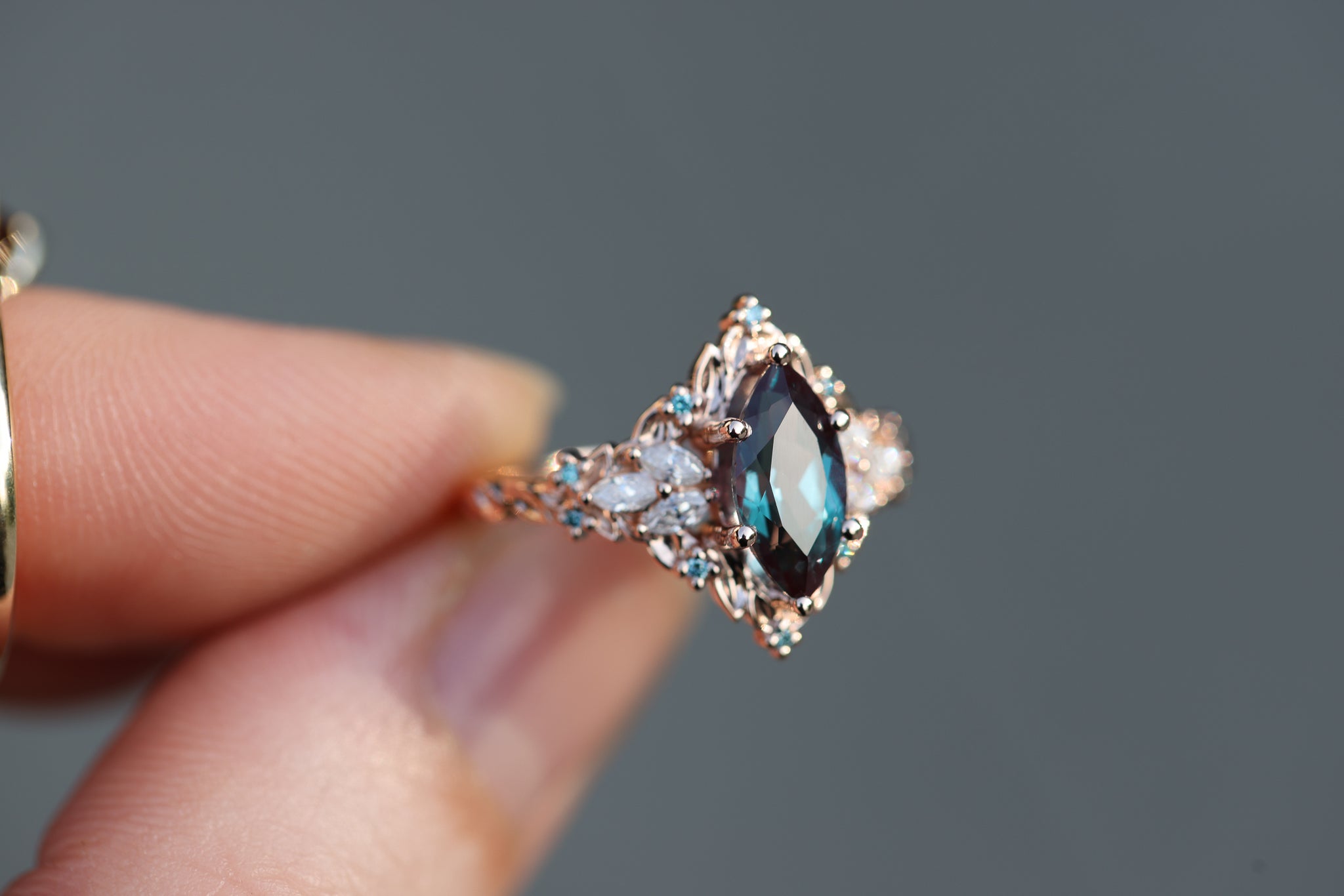 Briar Rose Starlight with Marquise Lab Alexandrite – Oore Jewelry