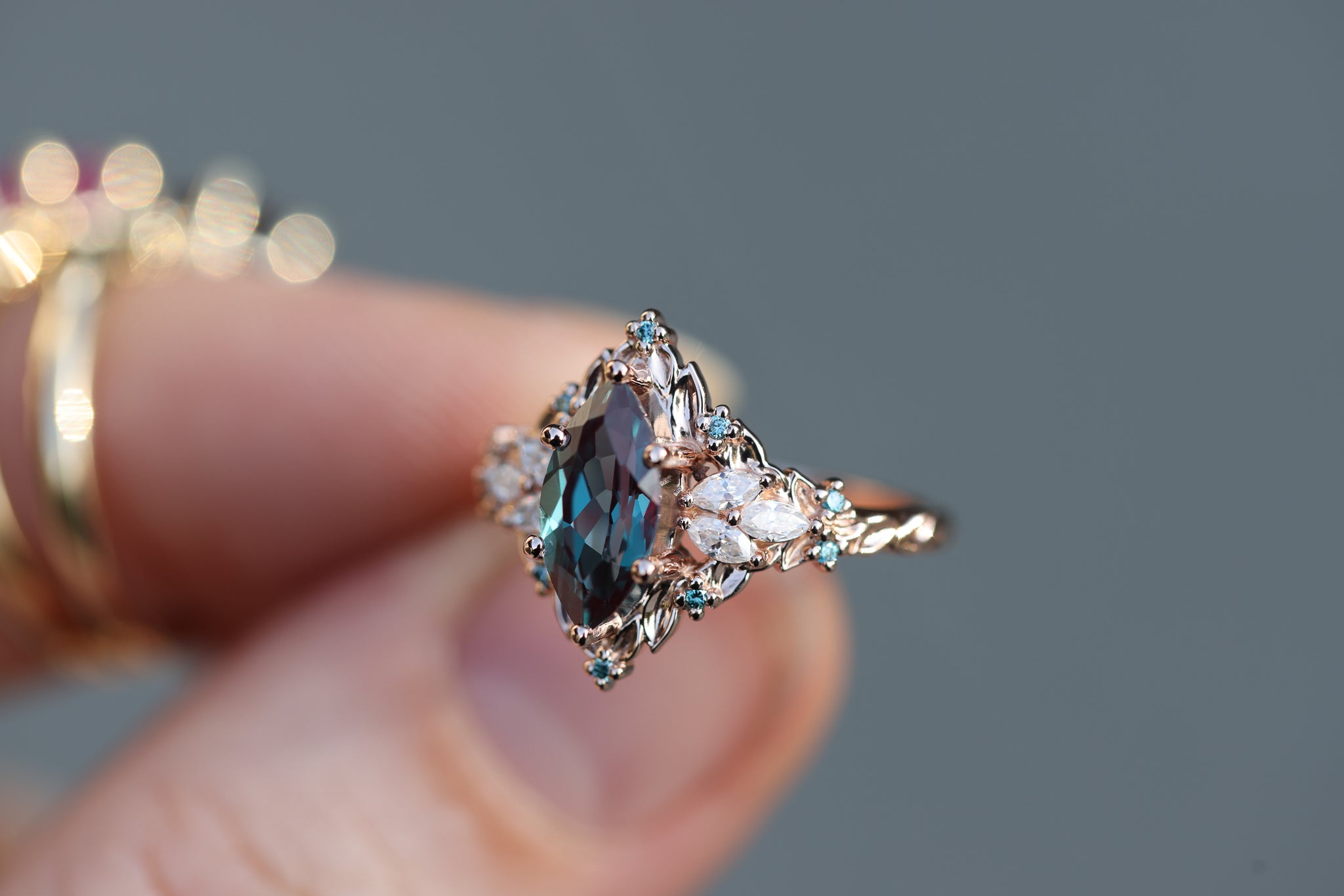 Briar Rose Starlight with Marquise Lab Alexandrite – Oore Jewelry